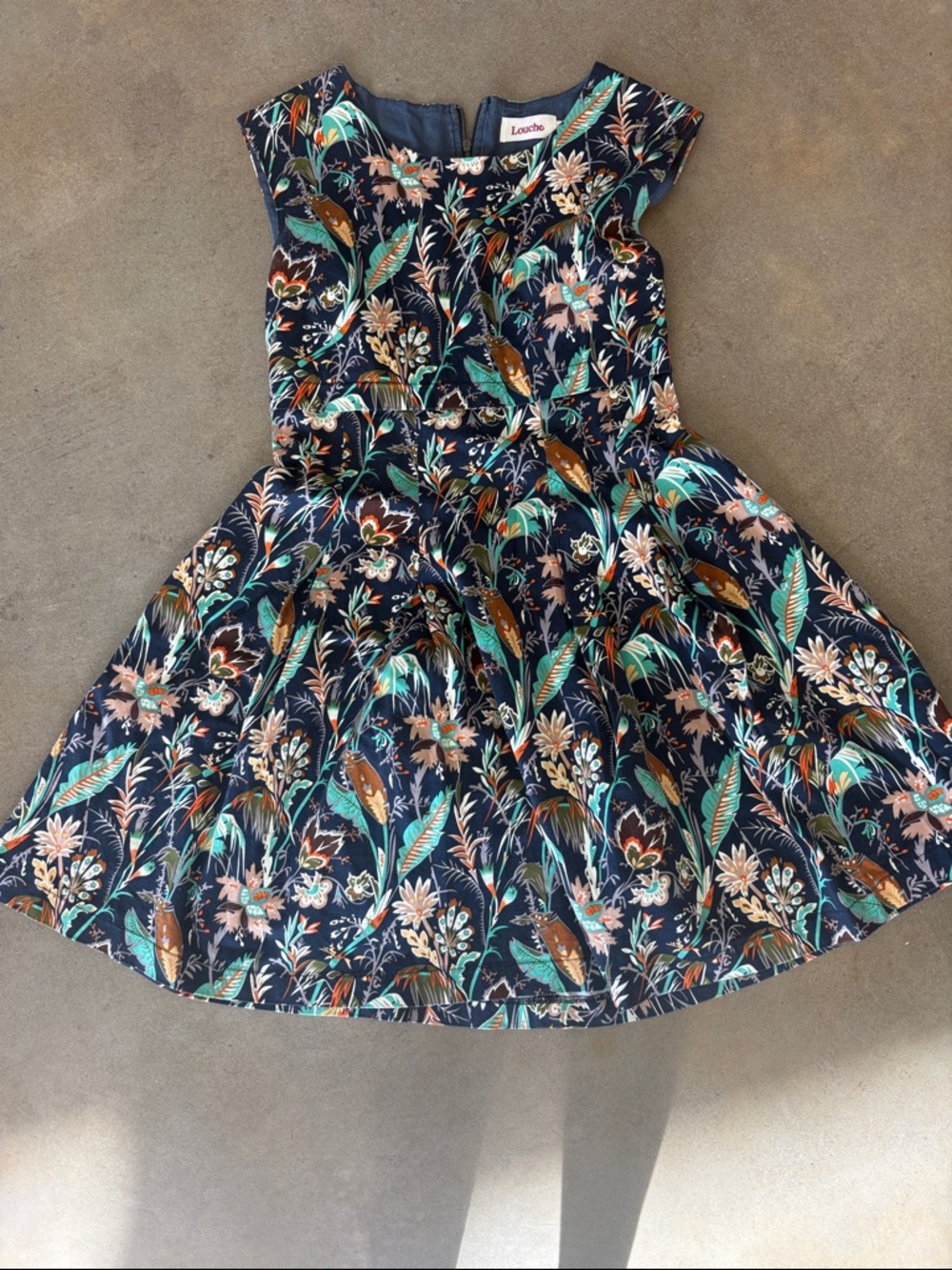 🌟5 for $20🌟 Navy Floral Fit-and-Flare Dress